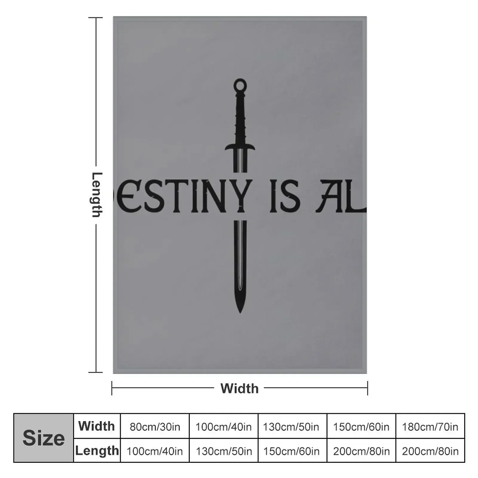 The Last Kingdom - Destiny Is All Throw Blanket Plush Large heavy to sleep Winter beds Hairy Nap Blankets