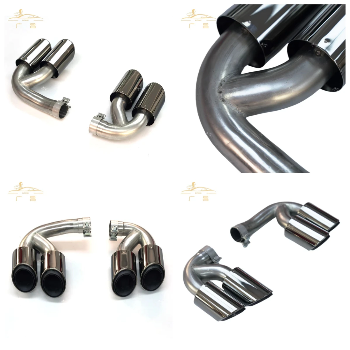 

High Quality PINDUN for Porsche Cayenne 9Y0 2018-2025 Thick Smooth Finish Stainless Steel Hybrid Exhaust Tip Muffler Tailpipe