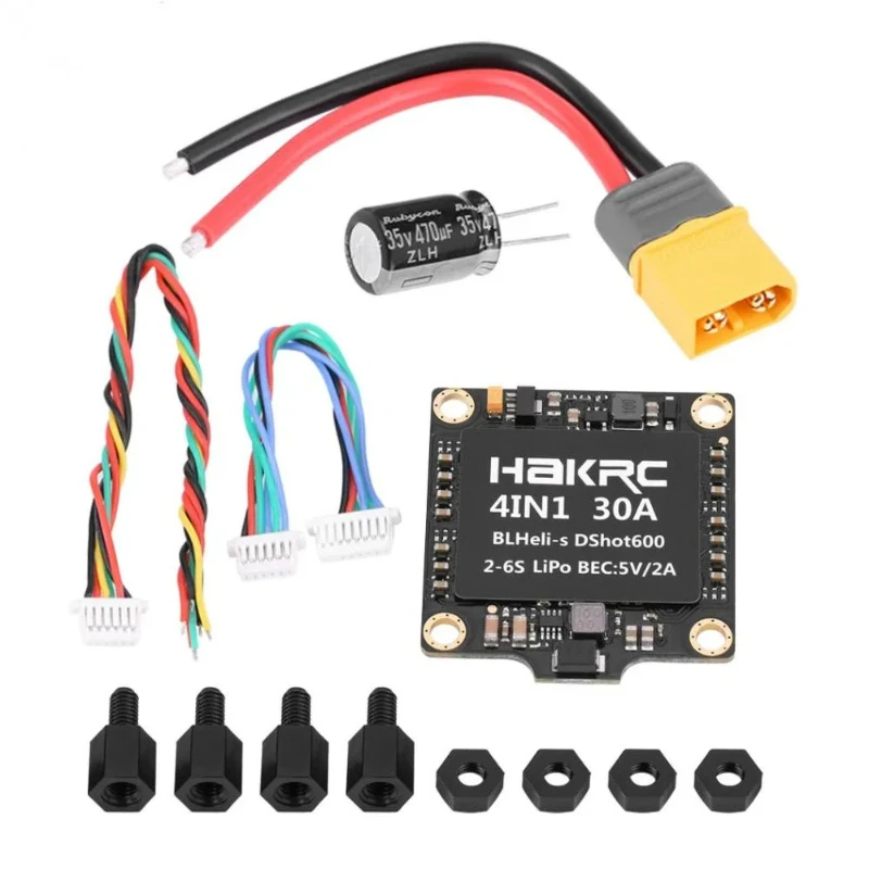 HAKRC 15A/20A/30A/40A/50A 4 In 1 3-6S BLHeli_32 5V 3A BEC Dshot1200 ESC For DIY Quadcopter FPV Racing Drone
