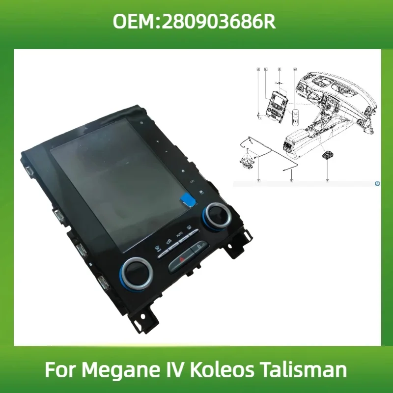 Pantalla frontal 280903686R para Renault Megane IV Koleos Talisman pantalla de visualización del sistema de navegación GPS