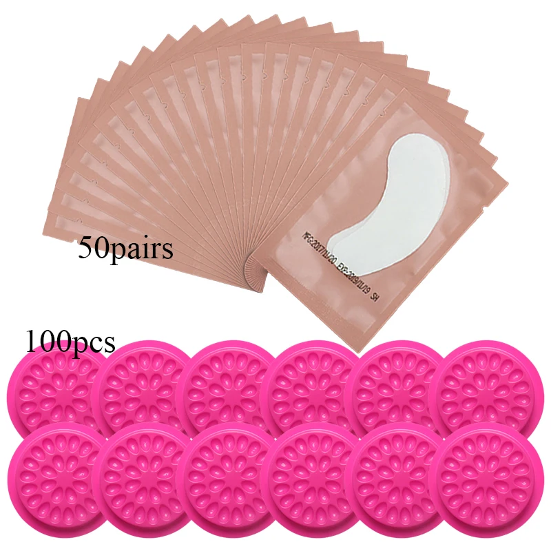 150 Wimpern verlängerung sätze Kit Wimpern kleber halter Dichtung Palette Display Tablett Wimpern heben Augenklappe Papier aufkleber Wimpern Pad