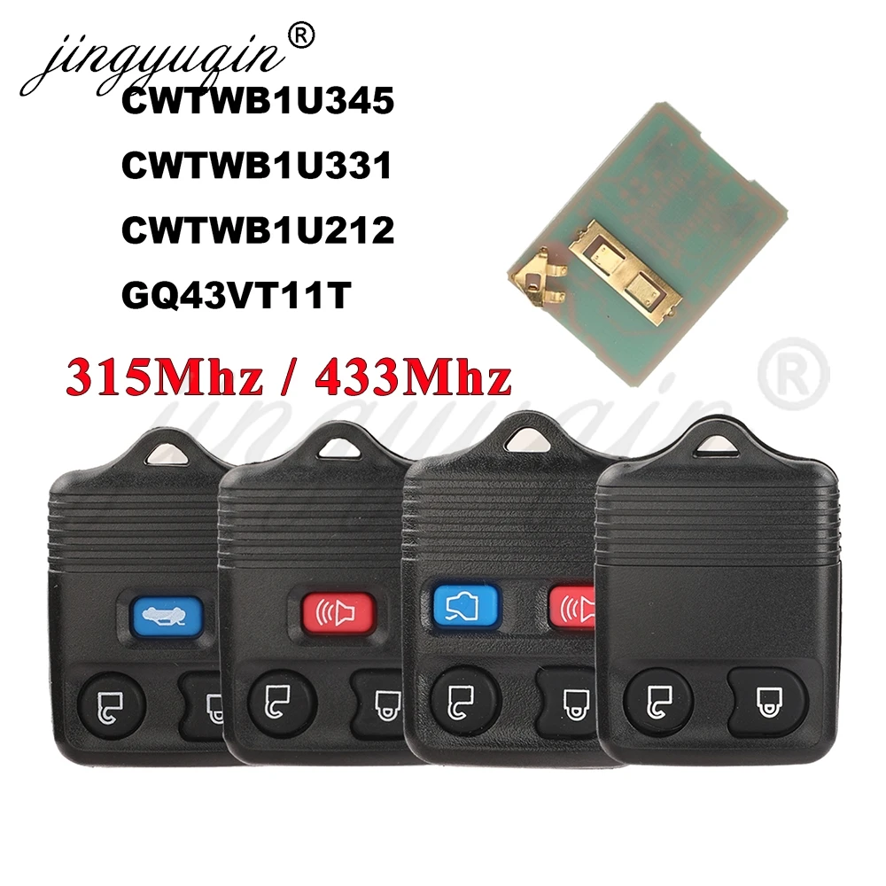 jingyuqin Car Key Fob 315MHz/433mhz For Ford Maverick Transit Connect Mazda 2/3/4Buttons Remote Control Clicker Transmitter