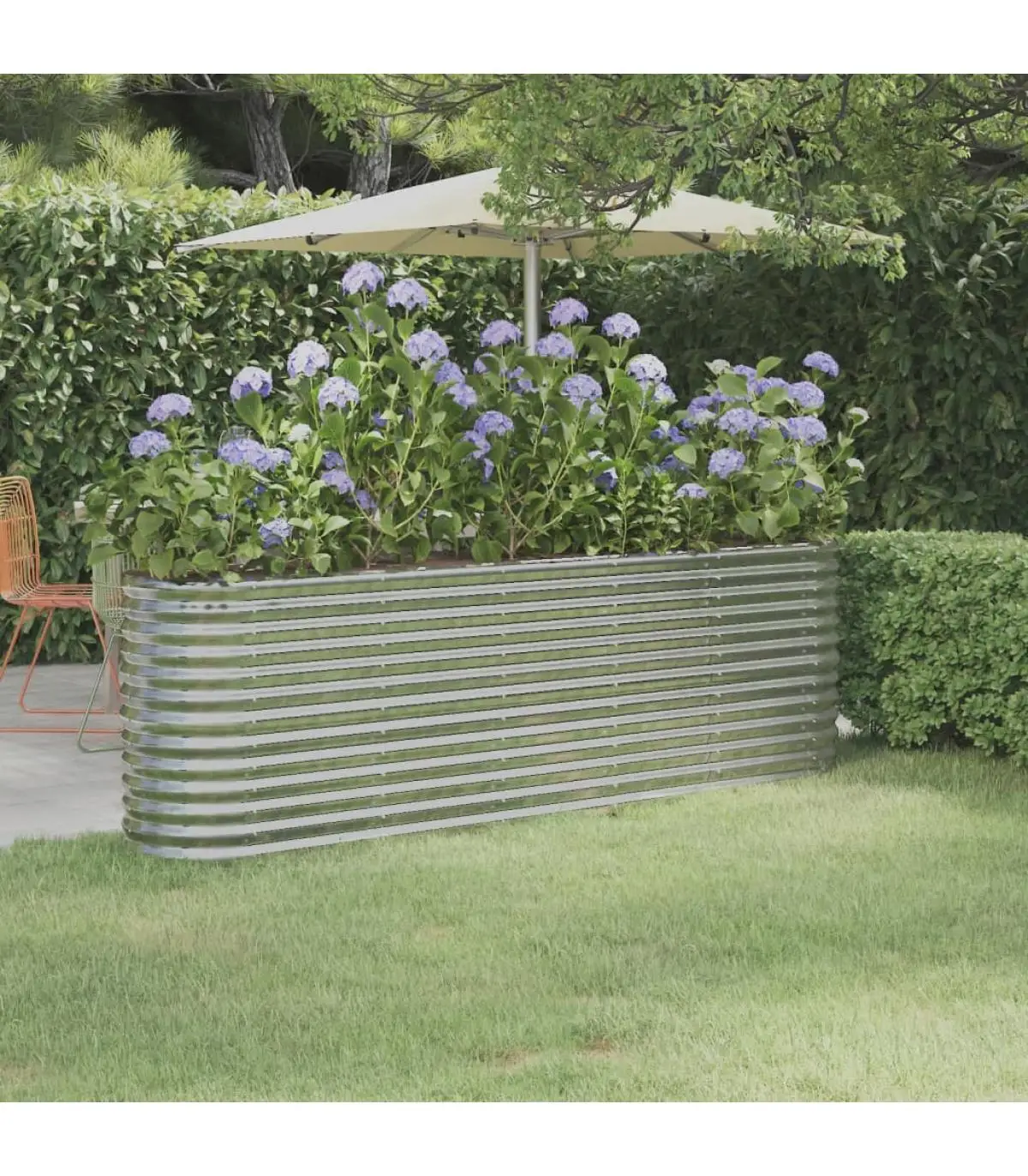 224x40x68 cm powder coated steel planter pots and planters