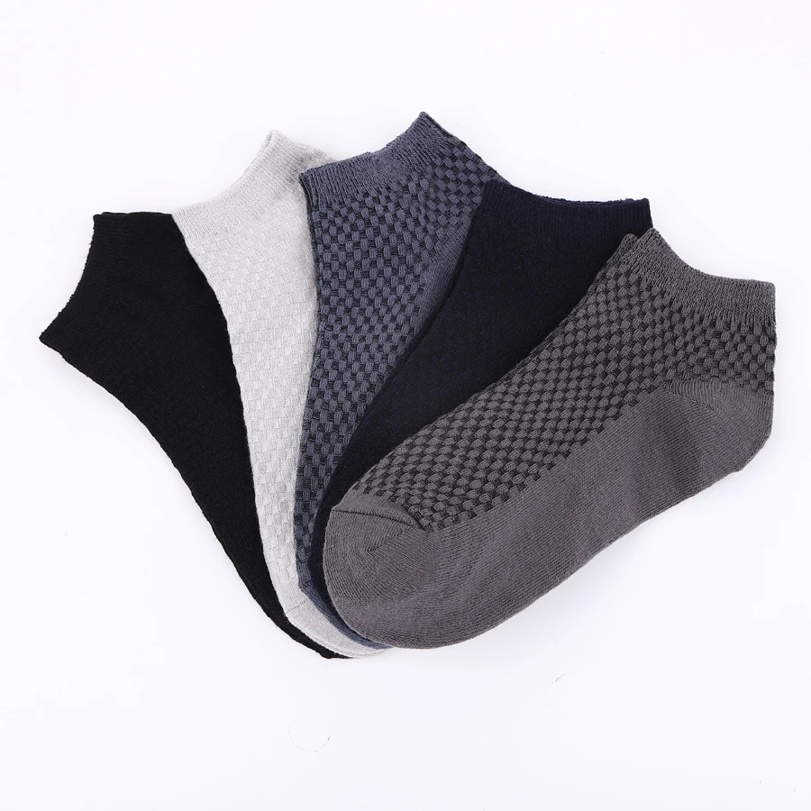 

5Pairs/lot Men Socks Bamboo Fiber Short Ankle Socks High Quality Summer Winter Business Breathable Male Short Sock Meias 2030