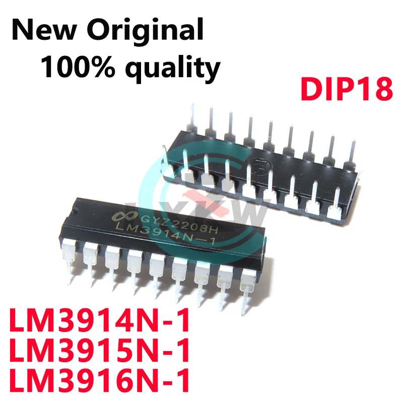 5-10/PCS New LM3914N-1 LM3914N LM3915N-1 LM3915N LM3916N-1 LM3916N DIP18 The LED bar chart shows the driver chip In Stock