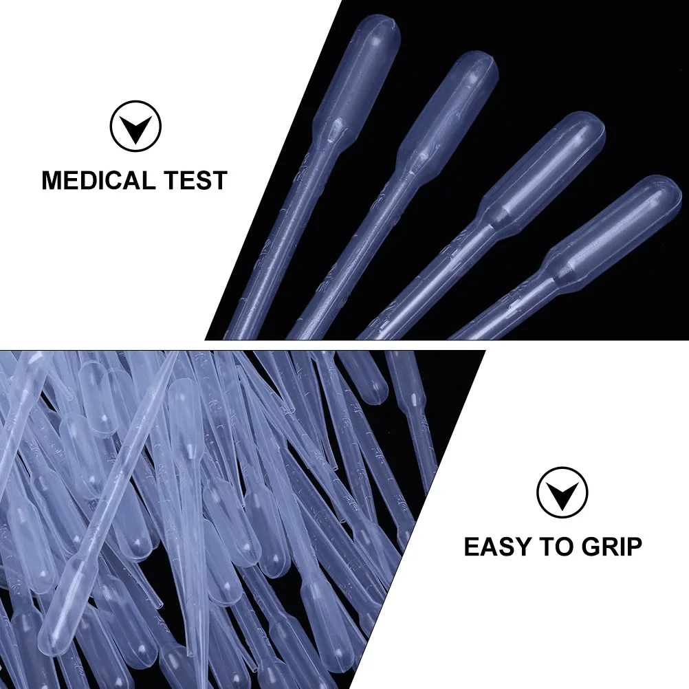 

300 Pcs Plastic Straw Drip Graduated Tube Laboratory Pipettes Scale 3ml Droppers Chemistry Eye