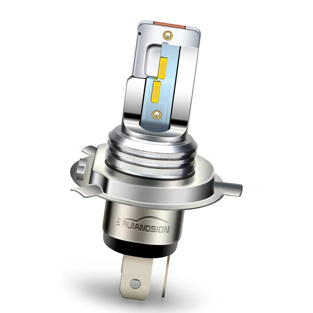 

1PC P45T BA20D Motorcycle Scooter LED H4 HS1 9003 HB2 Bulb Headlight 1800LM Super White Yellow Lamp Moto Bike Front Light 9-32V