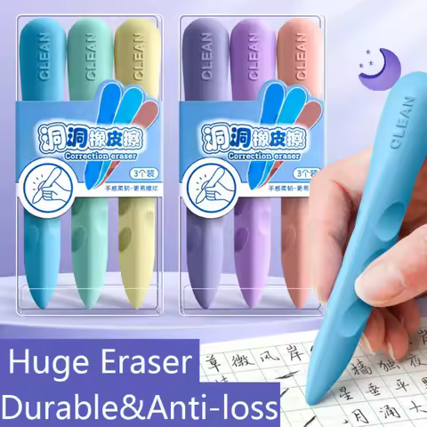 3PCS/Box Without Leaving Marks Huge Eraser Double Head Students Gift Pencil Eraser Learning Prize Student Art Painting Eraser