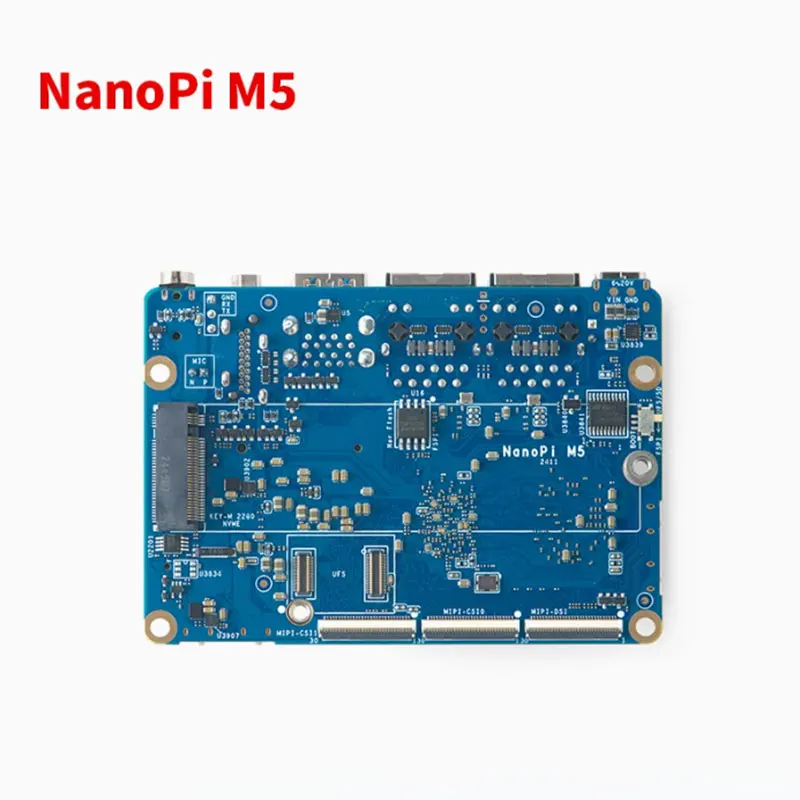 NanoPi M5 - Rockchip RK3576 SBC مع HDMI، ومقابس GbE مزدوجة وM.2 NVMe وSDIO WiFi، ودعم تخزين UFS 2.0