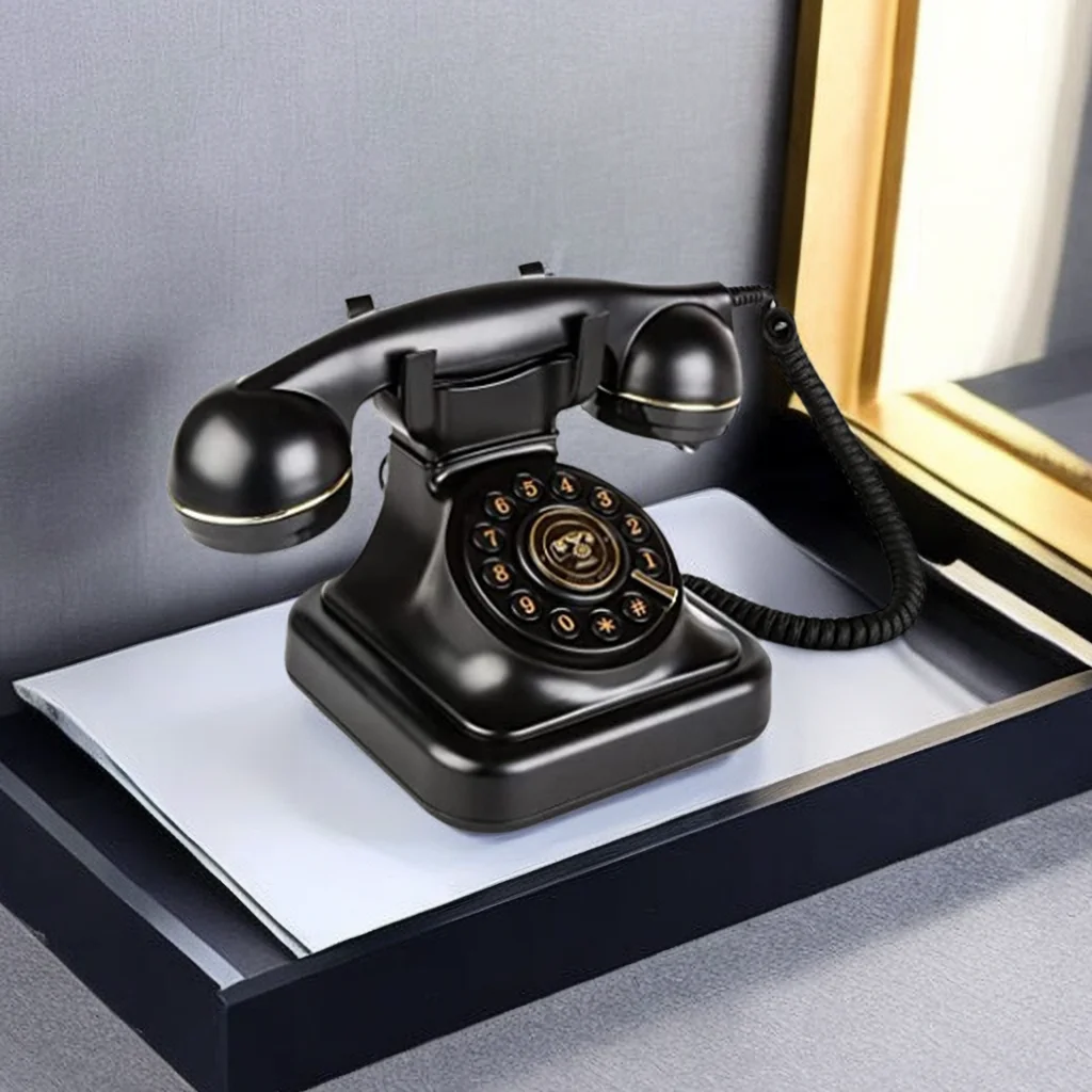 Hot Retro Landline Telephone, Corded Antique Phone Vintage Rotary Dial Home Decor Phone, Old Fashion Decorative House Phones