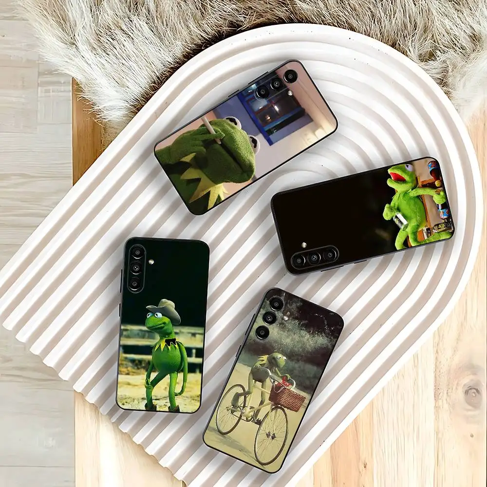 

K-Kermit the frog Phone Case For Samsung Galaxy A73,31,32,72,41,53,52,71,22,5G,Note,J7,8,9 Soft Black Cover