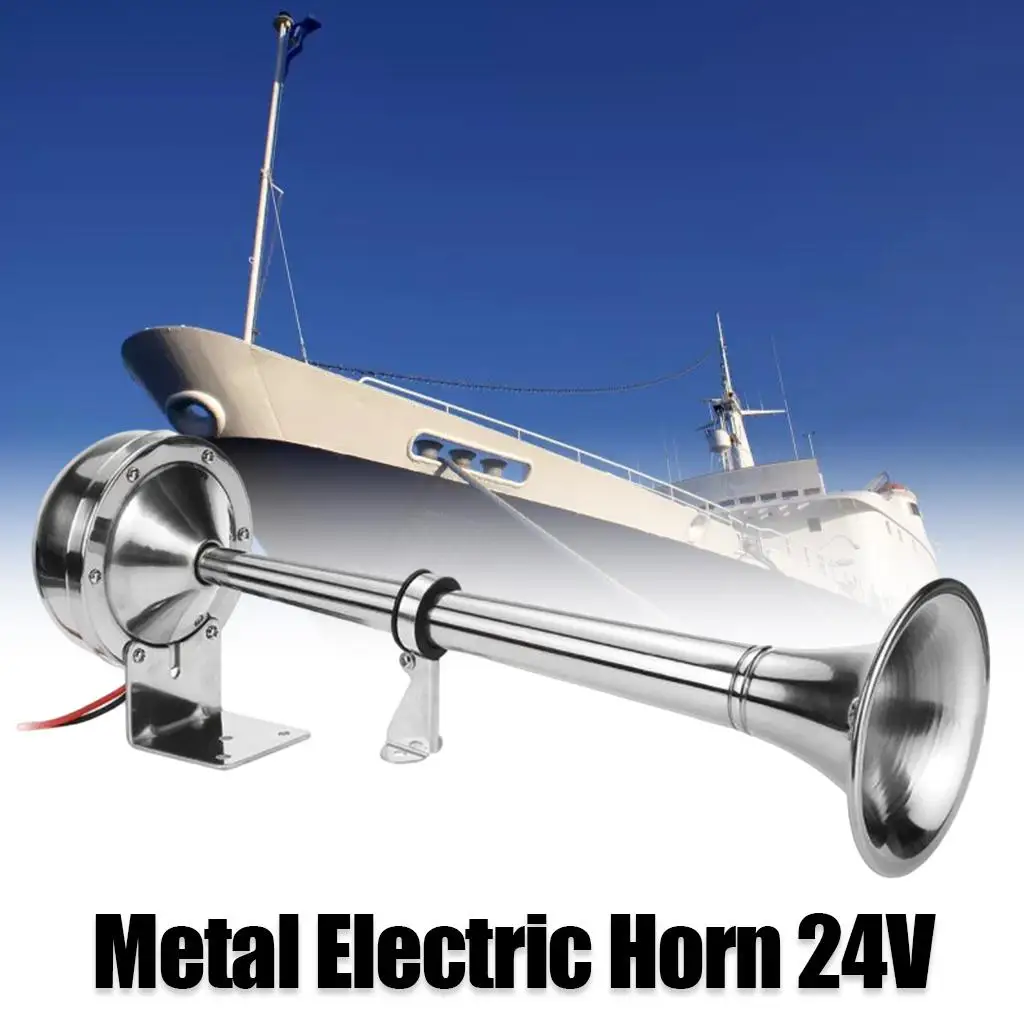 24V 150DB Air Horn Single Trumpet 16 Horn for Trains Boats UVs