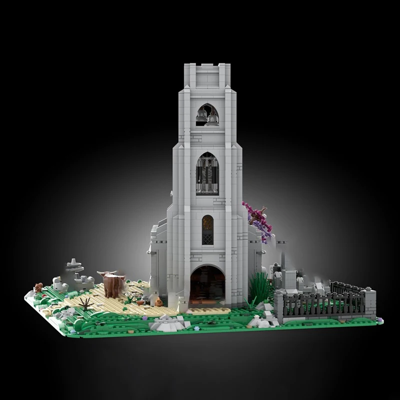 Moc Building Blocks Medieval Church Technology Modular Bricks Model  Gifts Christmas Toys DIY Sets Assembly