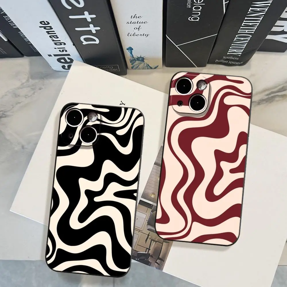 Liquid Swirl Abstract Pattern Sage Phone Case FOR IPhone 15promax 14 11 12 Pro 8 7 15 Plus 13 Pro MAX XR XS MINI Soft Covers