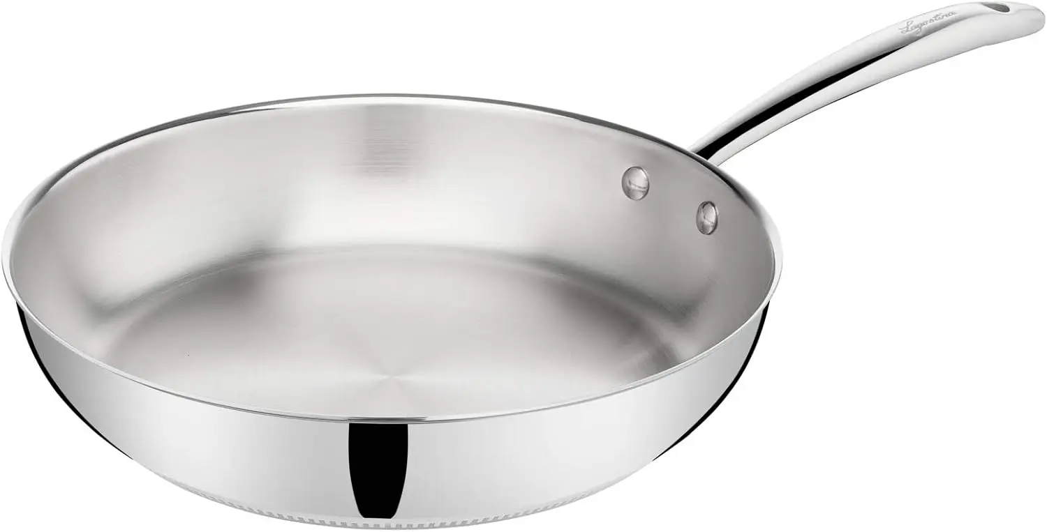 

ACCADEMIA LAGOFUSION Frying Pan 28 cm Stainless Steel 18/10, Induction, Riveted Handle, Italy, 25-Yr Guarantee