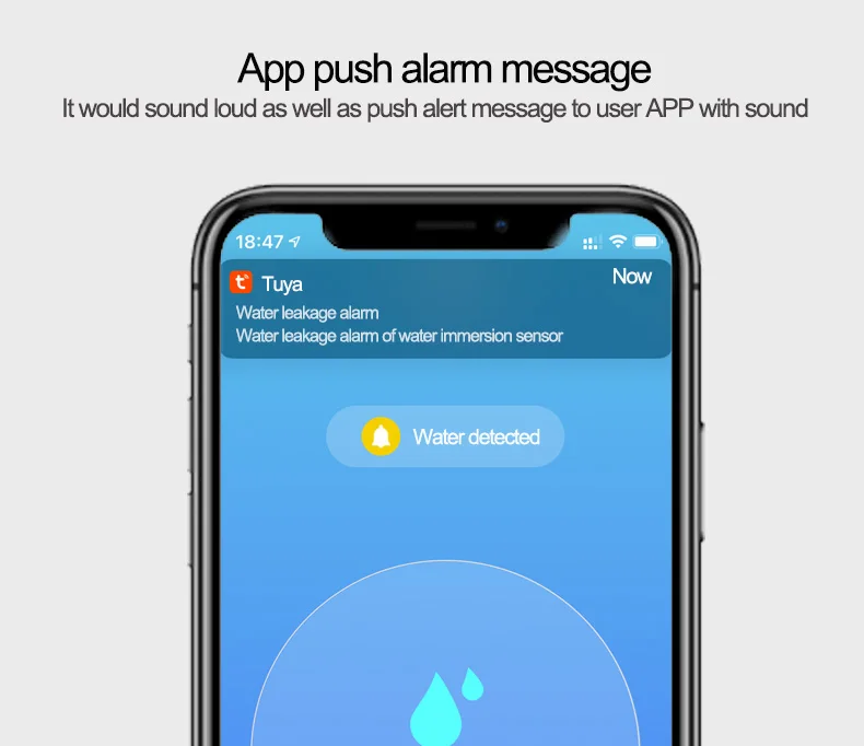 WiFI Wasserleckdetektor Überschwemmungssensor Home 80DB Drahtloser Alarm Tuya Smart Life App Fernbedienung Automatisches Sicherheitssystem – Detail 9