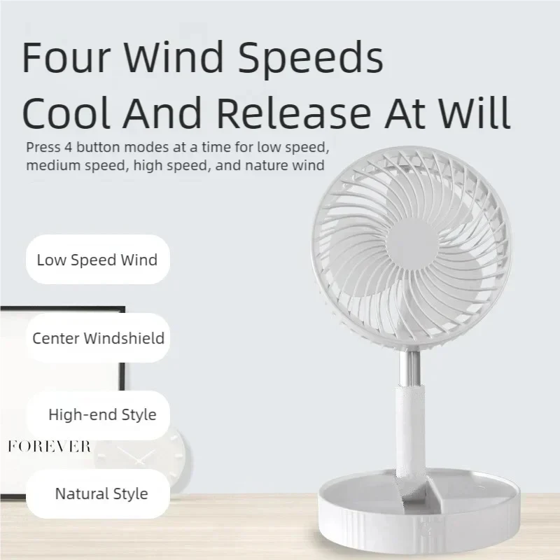 Factory Wholesale Support Custom Stretch Table Fan Low Noise Dormitory Storage Wall Hanging Desktop Folding Fan