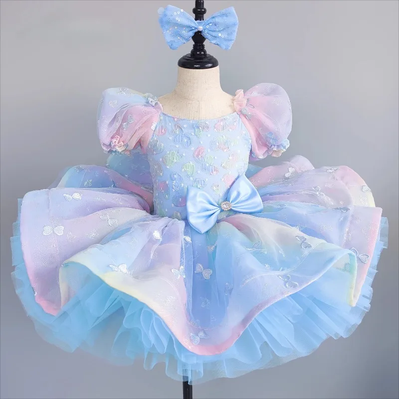 Costume de danse classique du lac des cygnes, jupe Tutu de Ballet professionnelle pour filles, robe longue tutu, tissu de spectacle pour enfants, ballerine