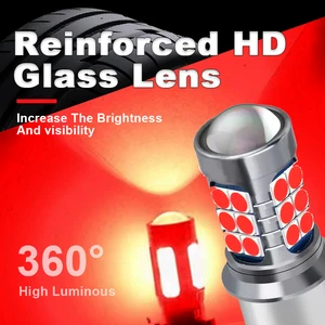 Bremsstopp rote LED -Blubs, kein Fehler für BMW 3, E90, E91, F30, F80, F31, 335d, 330i, 325i, 320d, 316i, 318d, 328i, 2pcs. 8 Hauptverkäufe BMW 320i LED Lantern - №1