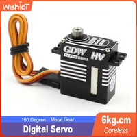 6kg.cm Digital Servo Mini GDW HV 8.4V 0.06sec Metal Gear Waterproof For GAUI X3 SAB280 ALIGN Helicopter RC Car 450L 380 420