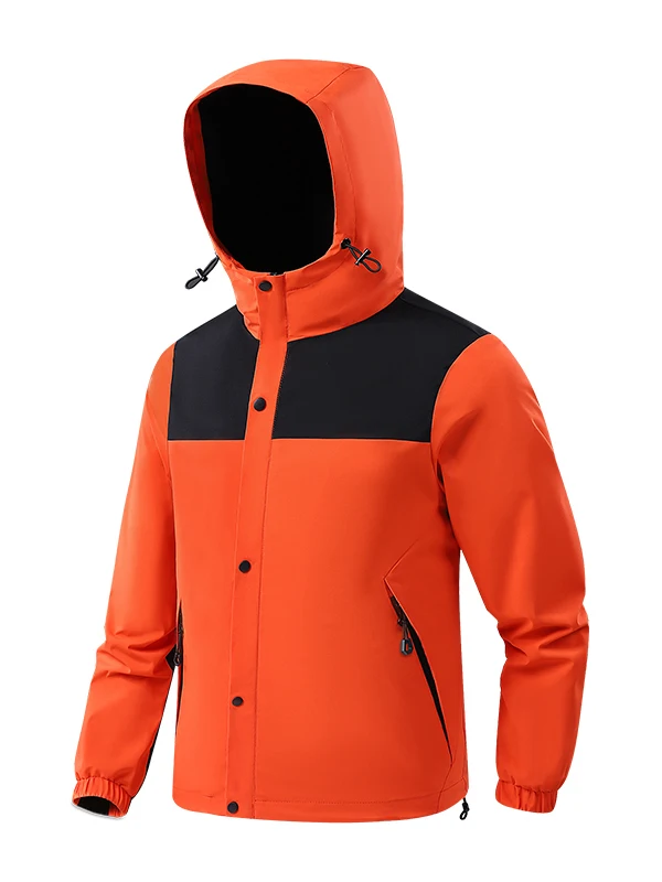 

New 2025 Men's Color Blo Lightweight Outdoor Waterproof Windproof Sports Jaet Coat Youth ular Loose Fit Polyester Nylo...