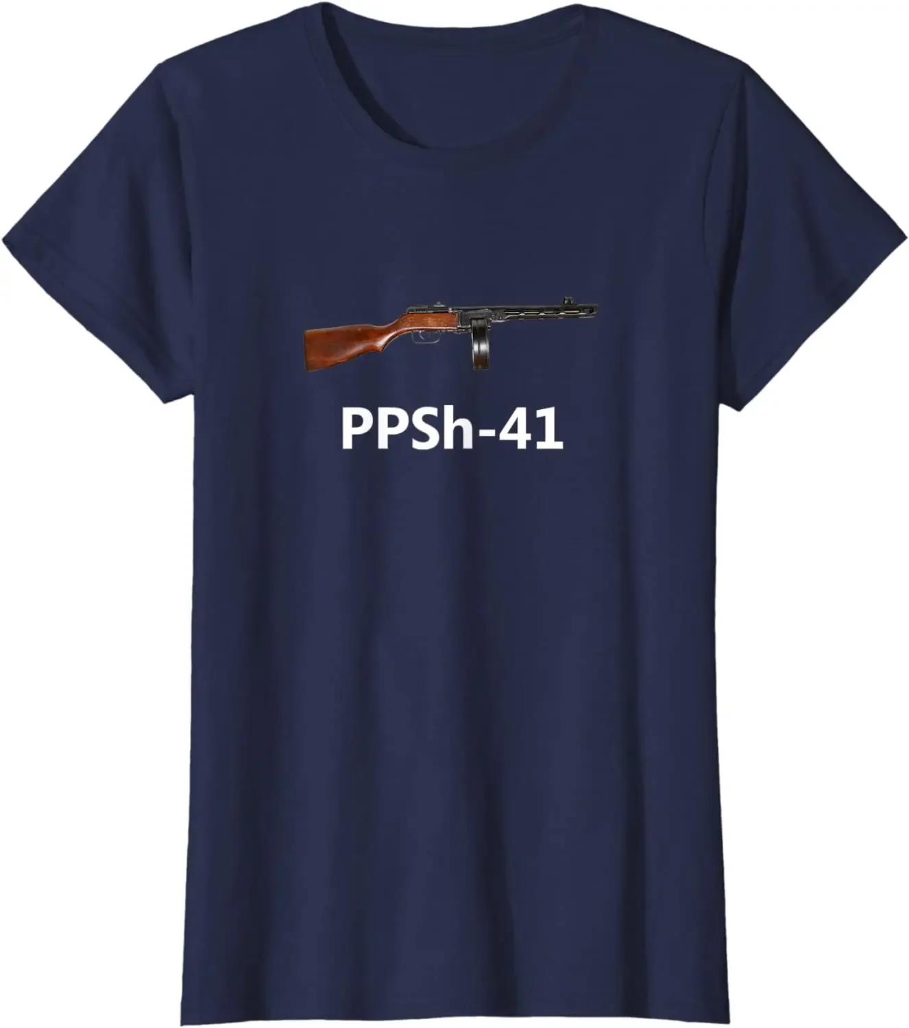 WWII Russia Soviet PPSH 41 Submachine Gun T-Shirt 100% Cotton O-Neck Short Sleeve Summer Casual Mens T-shirt Streetwear