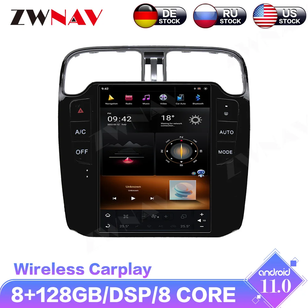 Android 11 For Volkswagen Polo 2011 - 2018 Vertical Screen Radio Car Multimedia Player Stereo GPS Navigation Wireless Carplay BT