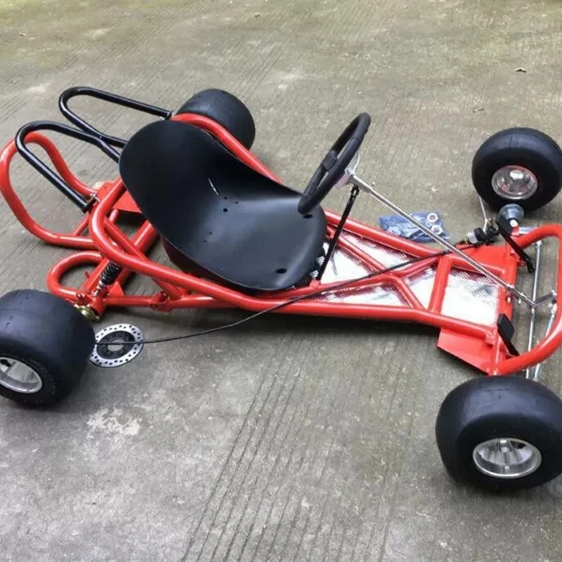 DIY Four-wheel Motorcycle Drift Kart Accessories Full Set of Frame Body Front Steering Rear Axle Rear Axle 5-inch Tires