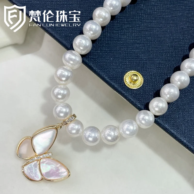 

Натуральный пресноводный жемчуг, чрезвычайно сильный свет, новое женское модное ожерелье высокого класса