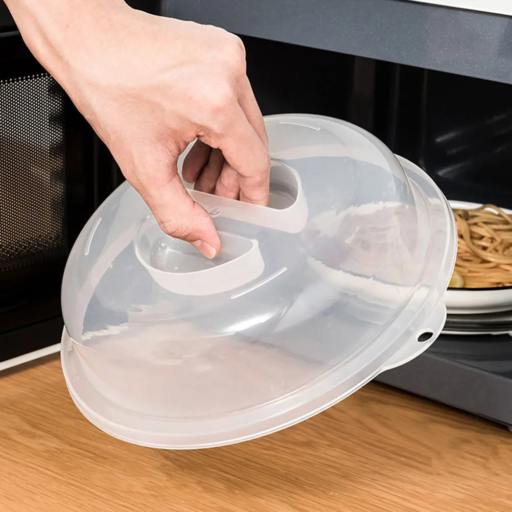 1Pcs Heat-Resistant Transparent Food Cover for Microwave Oven Dish Lid Plate Preservation Splash Proof Freshness Keeper Kitchen