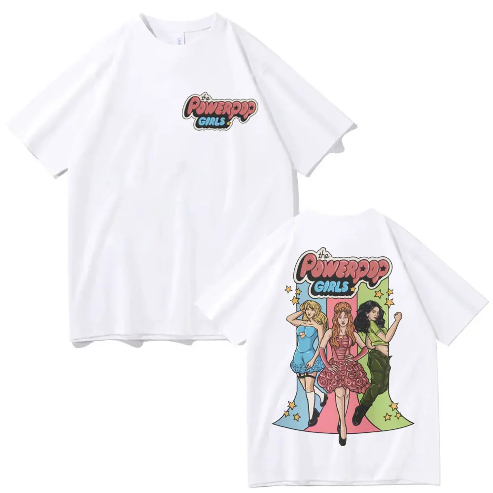 

The Power Pop Girls 2025 T-shirt Charli XCX Chappell Roan Sabrina Carpenter Graphic T Shirt Y2K Fashion Clothing T-shirts Unisex