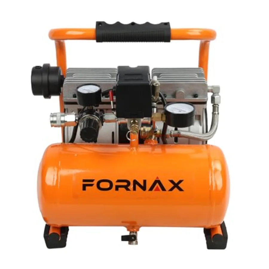 

Ultra Quiet Air Compressor 1.3Gallon 1HP 65dB Silent Oil-Free Portable 125PSI 120V for Tire Inflation Nail Gun Garage Bike Pneu