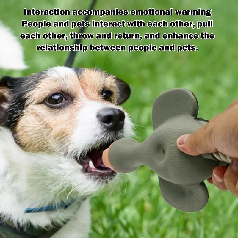 Rubber Animal Dog Toys 2-in-1 Squeak Geese Rope Soft Dog Toys Latex Fetch Interactive Toy Screaming Funny Sound Toys Dog Fetch