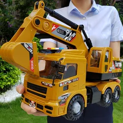 Children's large inertial engineering vehicle simulation excavator model transport vehicle dumper music toy boy gift