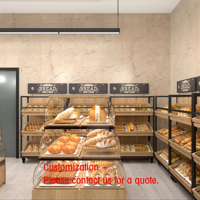 custom.Wood Shelves Supermarket Display Shelf Light Duty Rack One-Stop Retail Design Service Equipment Layout Design
