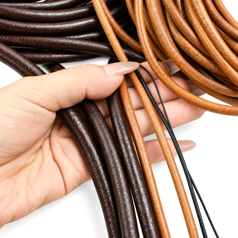 2/3Meter 1-10mm Round Faux Leather Cord Bag Bracelet Necklace Macrame Rope DIY Jewelry Clothing Cords Craft Making Material