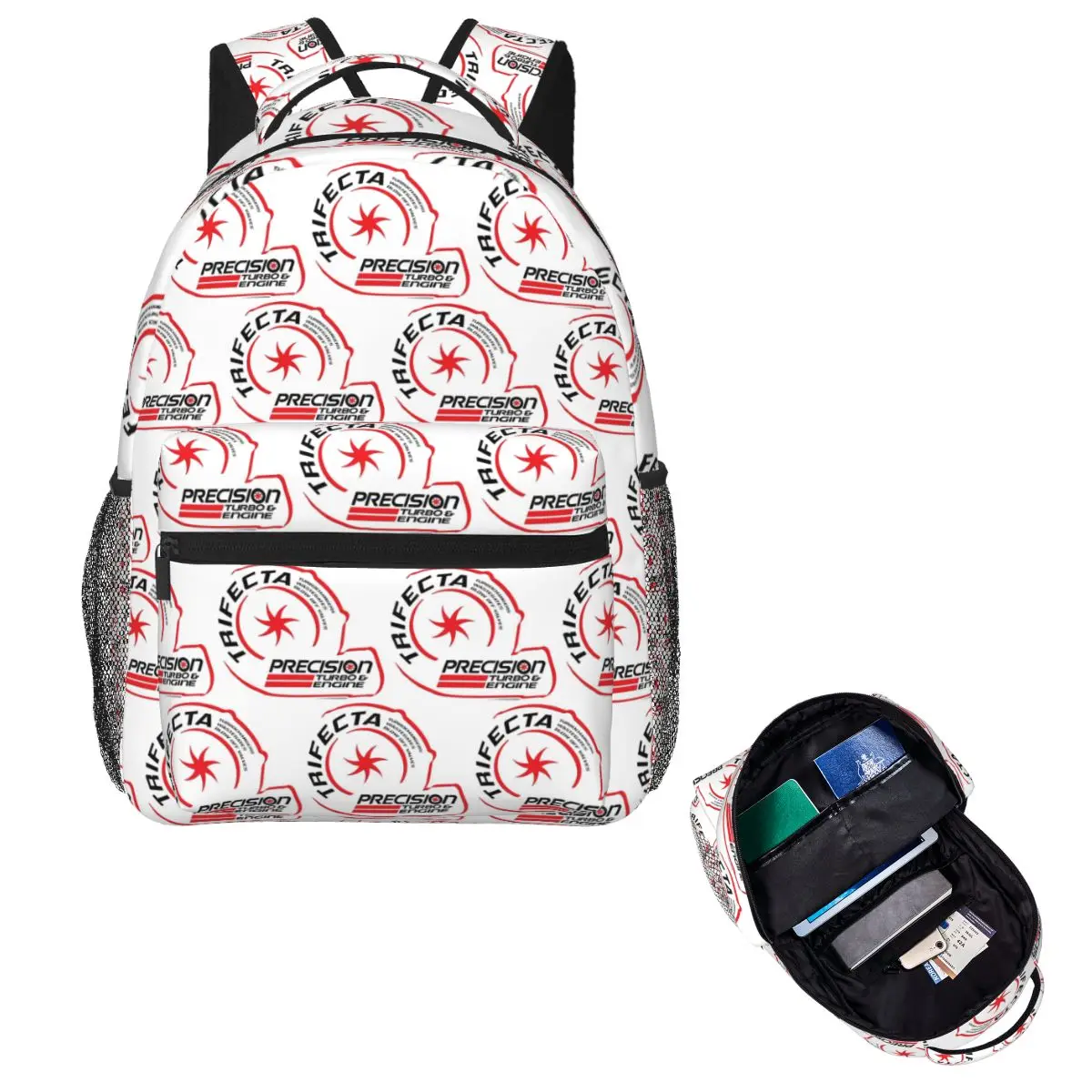 Precision Turbo Engine Trifecta Student Backpack School Bag Hiking Travel Daypack for Boys Girls Fashion Bookbag Shoulder Bags