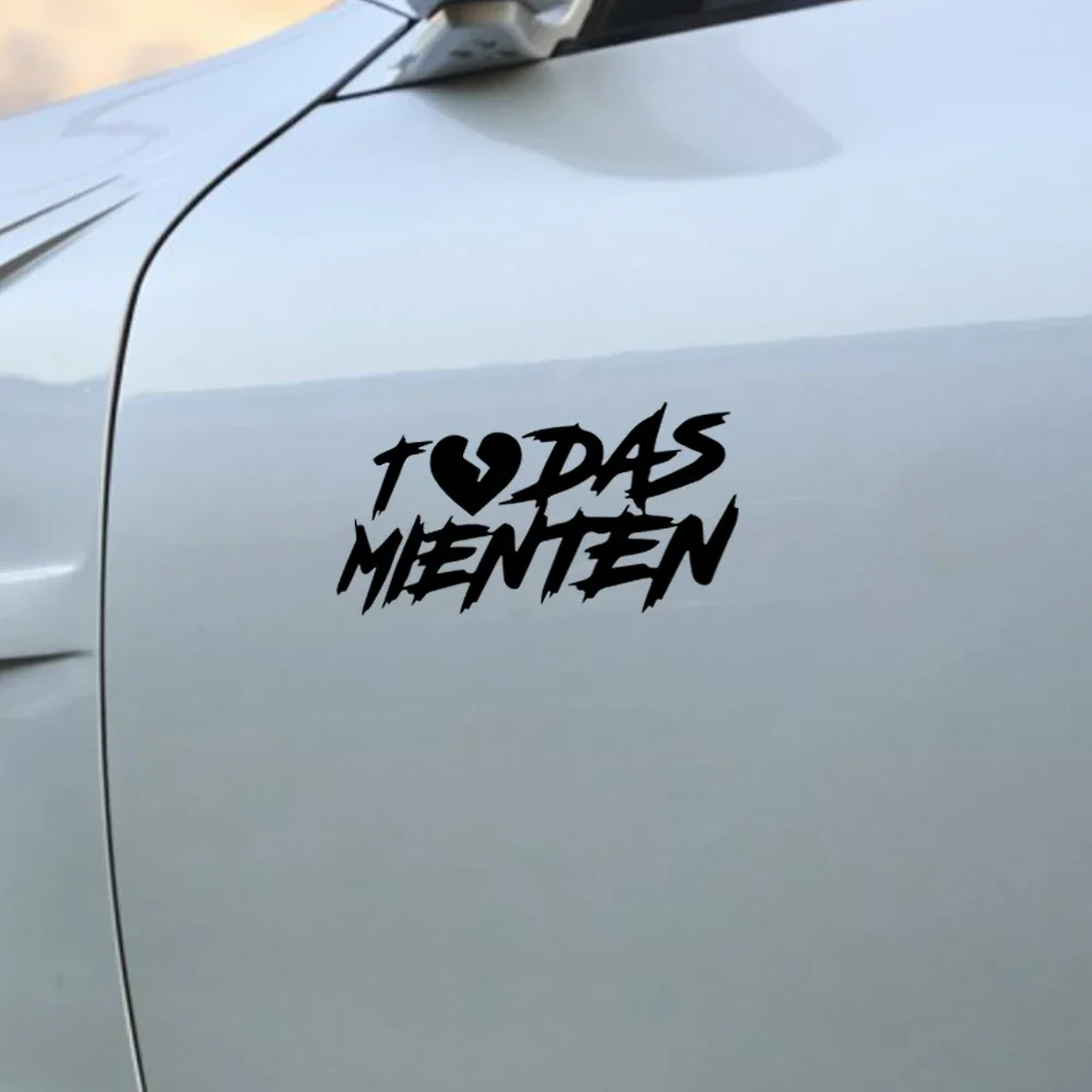 

Funny TODAS MIENTEN Car Body Stickers Vinyl Waterproof Automobiles Side Door Window Tank Decals Decoration Styling Accessories
