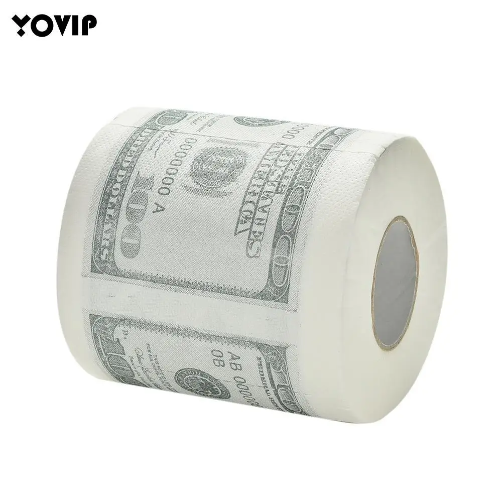 Rollo de papel higiénico creativo, rollos suaves mágicos, billete de dólar, $100 USD, novedad