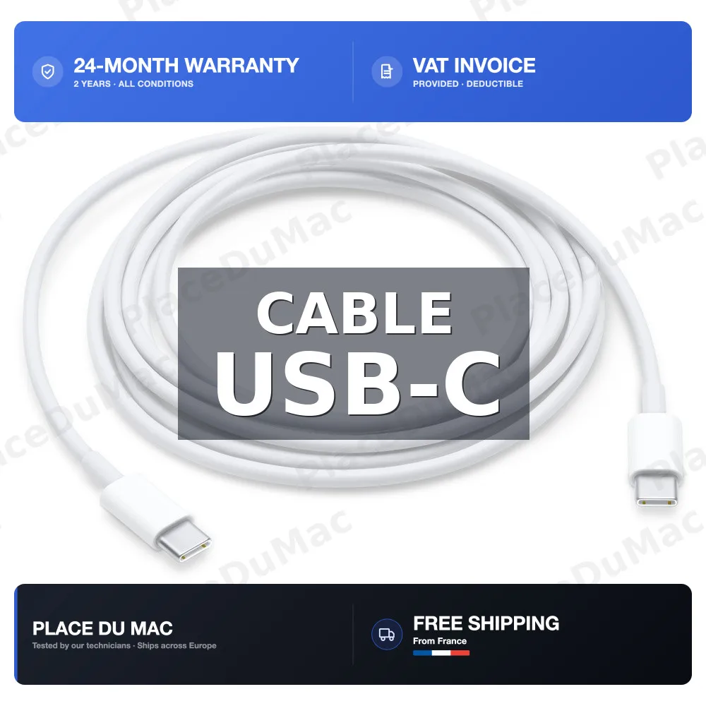 CâBle USB-C Pour Macbook Air, Macbook Pro, Macbook - Garantie De 2 Ans - ExpéDié Depuis La France
