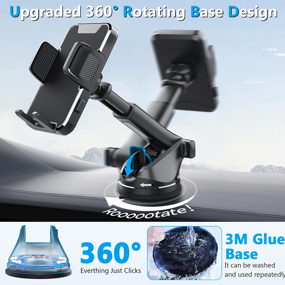 

Gravity Sucker Car Phone Holder Retractable Windshield Phone Bracket Universal Auto Smartphone Stand for Cellphones 4.7-7.9Inch