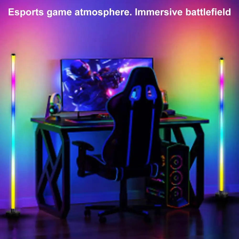 

Угловой светильник высокой яркости, угловой торшер RGB высокой яркости с дистанционным управлением для защиты глаз, регулируемая синхронизация музыки