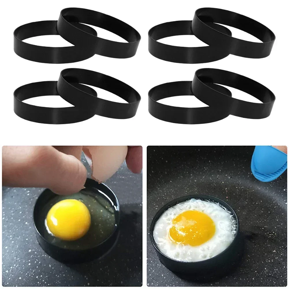 Metal Frying Mould Metal Egg Poach Mould For Breakfast Hard-Wearing Metal High Heat Resistant Non-Stick Coating