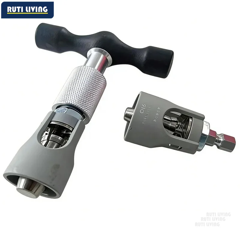 Inner & Outer Chamfering, Reaming & Calibrating Tool for PEX/PERT Pipe - Aluminum Plastic Pipe Deburring Tool