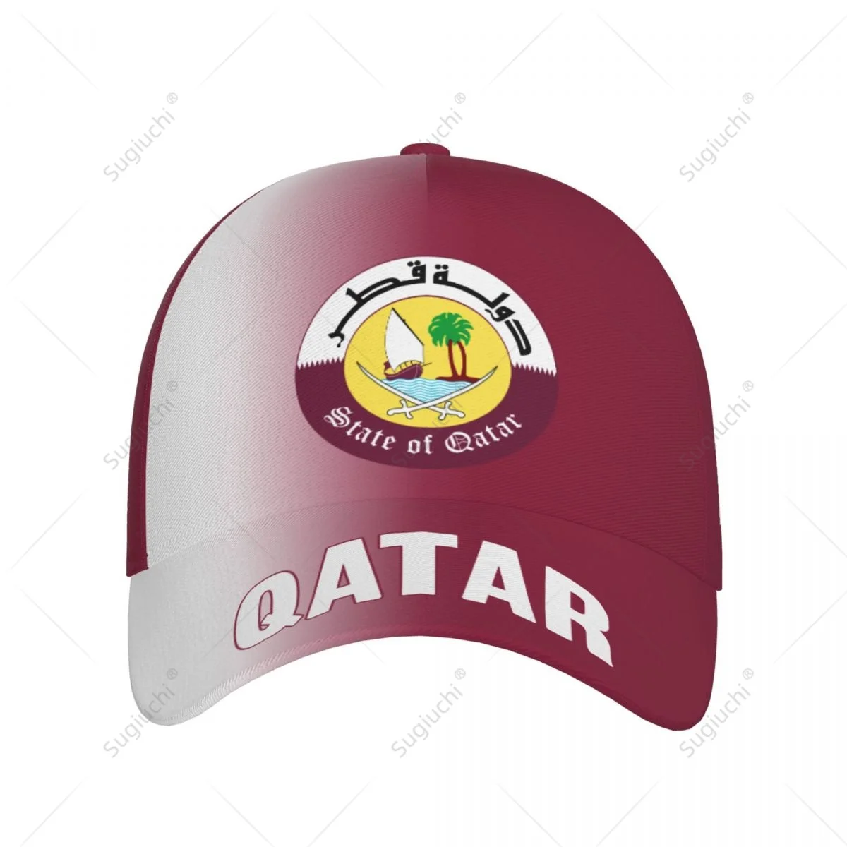 Unisex Baseball Cap Hat Qatar Flag Gradient Color 3D Printing for Tennis Outdoor Bike Bicycle Golf Baseball Sports Fans