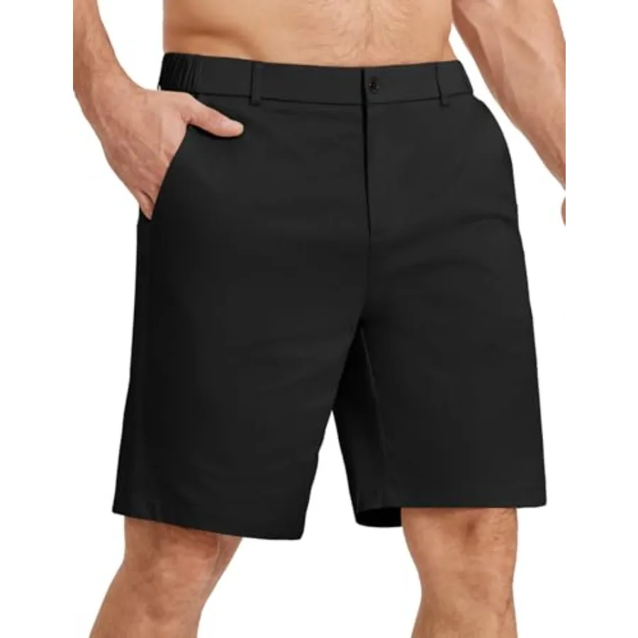 

COOFANDY Mens Casual Shorts Classic Fit Chino Dress Shorts Lighweight Stretch Flat Front Golf Shorts with Pockets