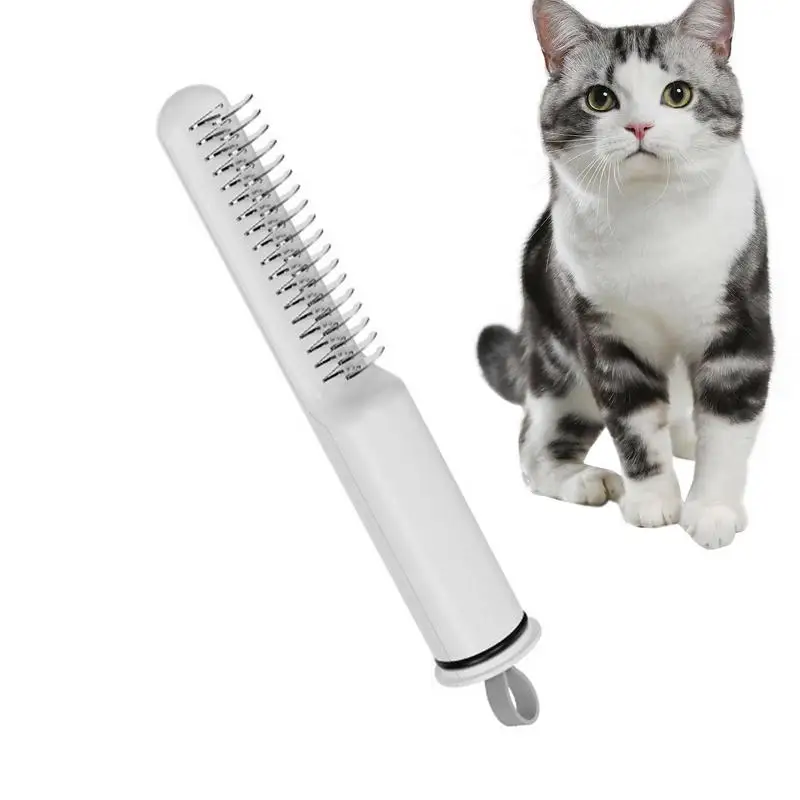 Dog Detangler Comb Stainless Steel Teeth Pet Grooming Comb Ergonomic Multifunctional Dog Shedding Tool Cat Grooming Supplies