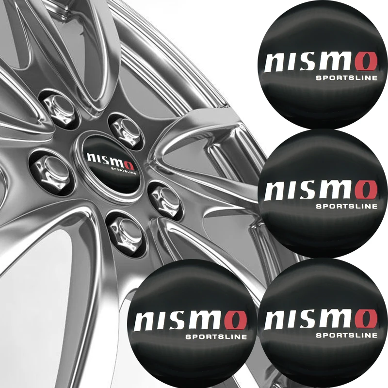 4pcs 56MM Car Wheel Hub Cap Center Sticker Emblem For Nissan X-trail Qashqai J11 Note Juke Sentra Patrol Navara Micra Leaf NISMO