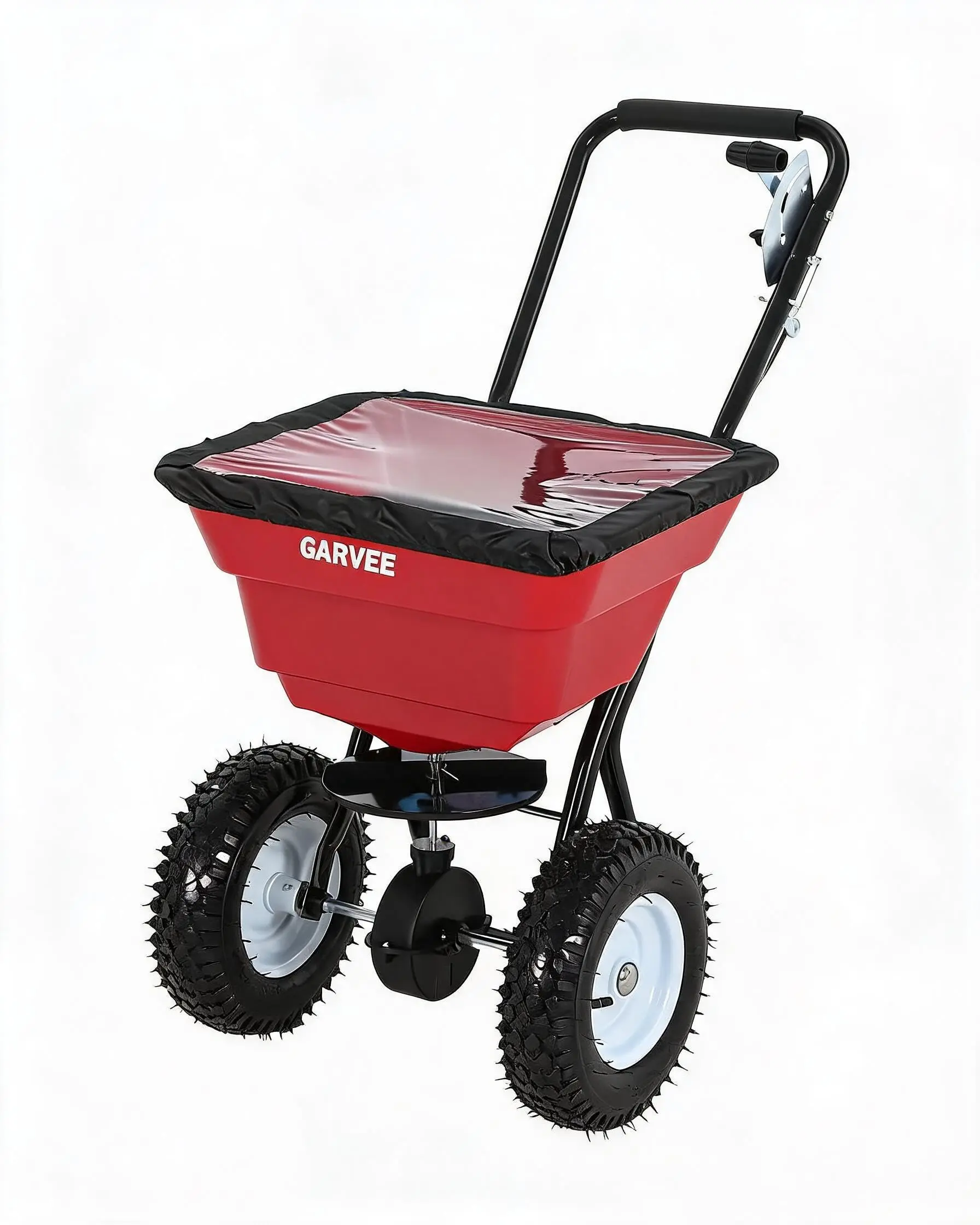 80 LBS Push Broadcast Spreader With 12FT Spreading Width 13Inch All-Terrain Wheels Adjustable Flow Control Heavy Duty Walk Behind Lawn Spreader For Fertilizer Grass Seed Ice Melt Salt