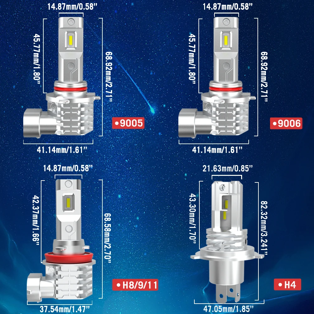 H4 Car Mini Headlight HB2 LED Bulb H8 H9 Headlamps H11 9005 HB3 9006 For Chevrolet Cruze Captiva Aveo Orlando Trax Lacetti Spark